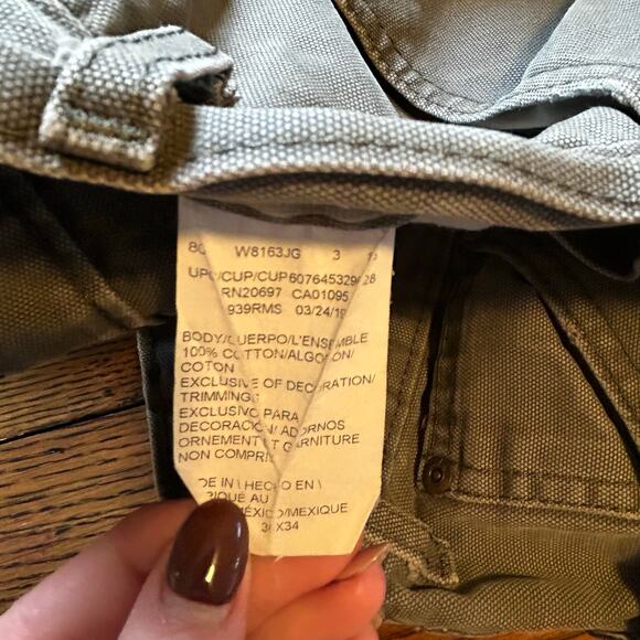 Gray Green 36 x 34 Dickies Work Pants - Picture 3 of 13